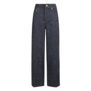 Brede Fluffy Denim Jeans