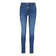 Blå Denim Slim Jeans Basic