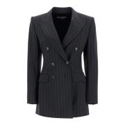 Pinstripe Double-Breasted Jacket