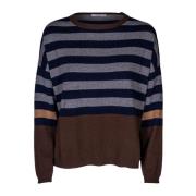 Dame Crewneck Sweater. Langærmet. Uld & Cashmere. Italiensk lavet