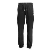 Sporty Sort Herre Sweatpants med Broderi