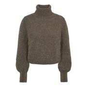 Alpaca Rollneck Sweater Mørk Taupe