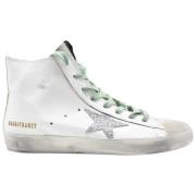 Hvide Glitter Grønne High Top Sneakers