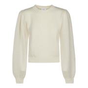 Mohair Uld Crewneck Strik Pullover