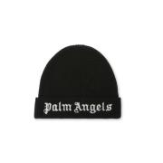 Sort Strikket Logo Beanie Hat