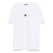 Hvid PB Logo Broderet T-Shirt