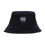 Sort Bucket Hat med Broderet Logo