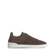 Brun Ruskind Slip-On Sneakers