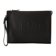 Grained Leather Roma Clutch