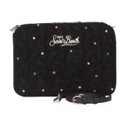 Sort tweed Parisienne clutch taske