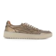 Bronze Læder Sneakers med Gummisål