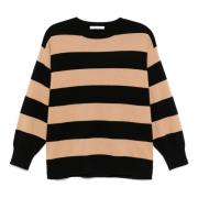 Luksuriøs Stribet Cashmere Uld Sweater