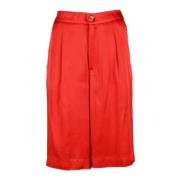 Linned Bomuld Bermuda Shorts