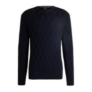 Blå Crew Neck Sweater Elfredo