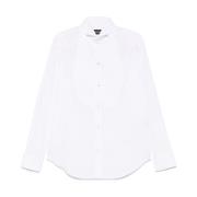 Hvid Button-Up Skjorte Wingtip Krave