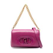 Fuchsia Eco Læder Crossbody Taske