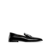 Sorte Læder Loafers Elegante Stilfulde Sko