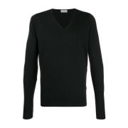 Sort V-hals Pullover Sweater