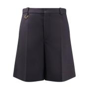 Uld Shorts med Metal Detalje