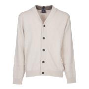 Brun Strik V-Hals Cardigan AW24