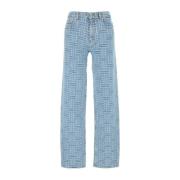 Stilfulde Broderede Denim Jeans