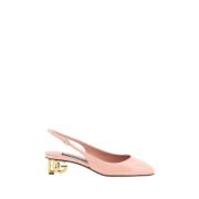 Moderne læder slingback pumps