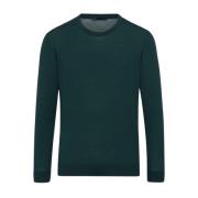 Grøn Uld Crew Neck Pullover