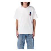 Hvid Window Broderet T-shirt