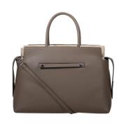 Pebbled Large Satchel Wild Mushroom