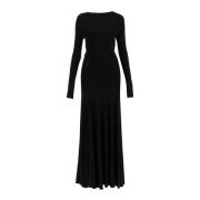 Elegant Maxi Dress med Kobber Dekoration