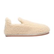 Shearling Flats med Baglogo Patch