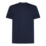 Marineblå Opgradering Ribbet Crewneck T-shirt