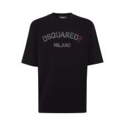 Sort Bomuld Jersey Oversized T-shirt