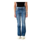 Flared Fit Mid Waist Jeans