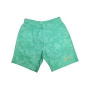 Grøn Tie Dye Logo Bermuda Shorts