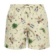 Badeshorts med farverigt print