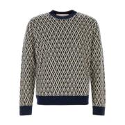 Navy Blue Crew Neck Sweater