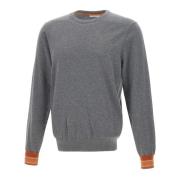 Herre Grå Sweater med Rust Accents