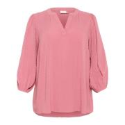 Feminin bluse med V-udskæring