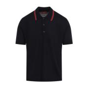 Ink Green Red Strikket Polo