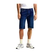 Slim Fit Denim Bermuda Shorts