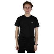 Sort Brystlogo T-shirt