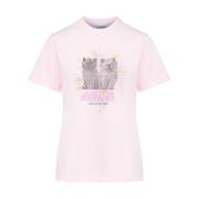 Jersey Kittens afslappet T-shirt i kridtrosa