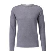 Linned Pullover Klassisk Rund Hals