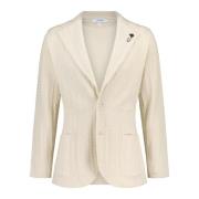 Strikket Blazer Klassisk Revers Lommer