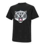 Glad Tiger Bomuld T-shirt Sort