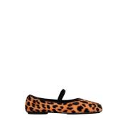 Leopard Print Ballerina Sko