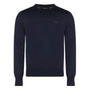 Ribbet Uld Crew-Neck Sweater