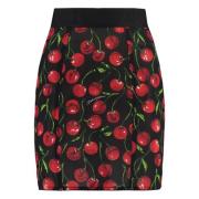 Cherry Print Mini Nederdel