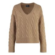 Kabelstrikket Uld Kashmir Sweater